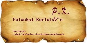 Polonkai Koriolán névjegykártya